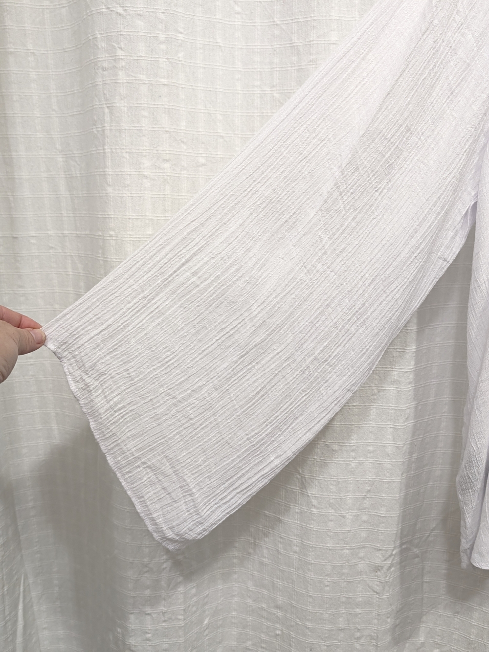Zac & Rachel White Crochet-Trim Tie-Front Tunic - Picture 8 of 12